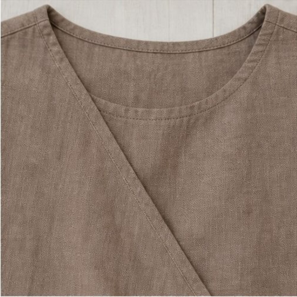 Taupe Ruffle Blouse - Picture 4 of 6